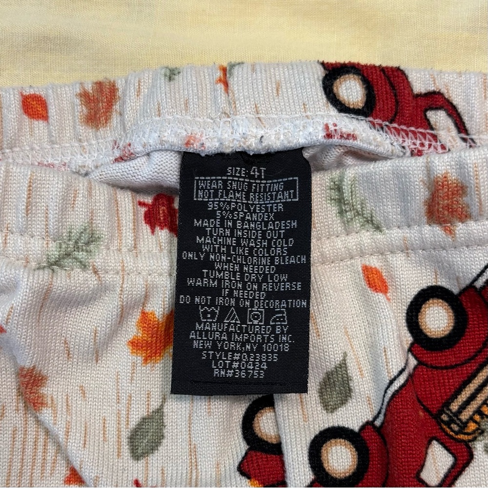 Kids PJ Bundle, 4T, Grinch Stripe Pajama Set & Fall PJs & Pumpkins Red Truck Set - Picture 8 of 16